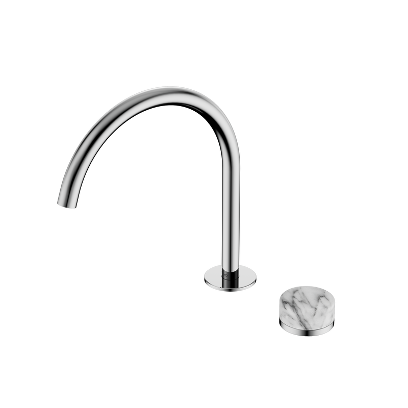 Serenity Progressive Bath/Kitchen Mixer Arc Spout With Arabescato Corchia Handle Chrome