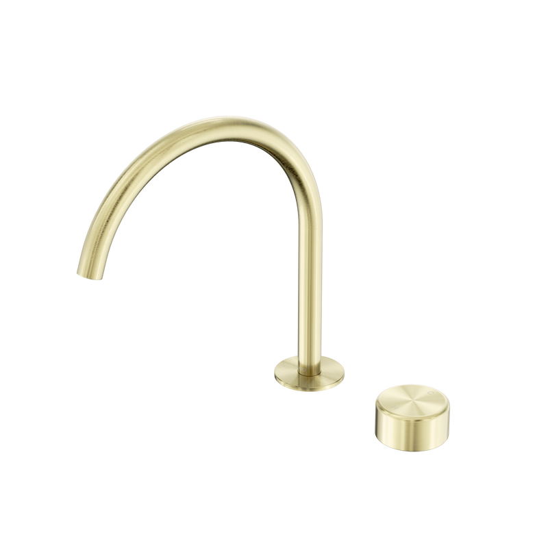 Serenity Progressive Bath/Kitchen Mixer Arc Spout With Metal Handle Brushed Gold