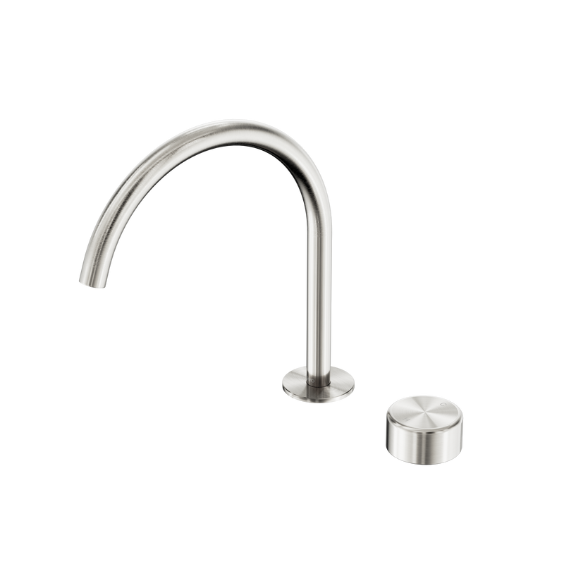 Serenity Progressive Bath/Kitchen Mixer Arc Spout With Metal Handle Brushed Nickel