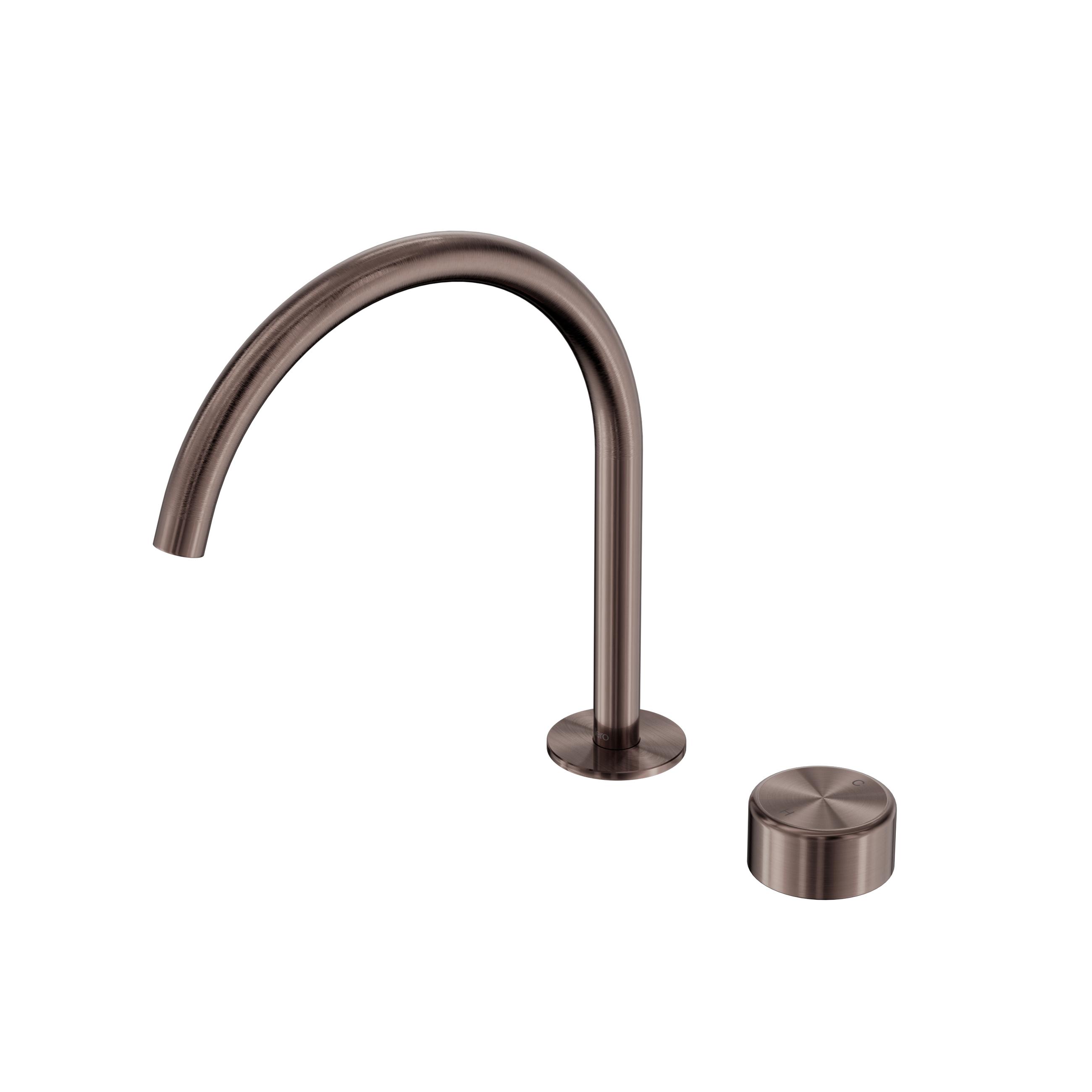 Serenity Progressive Bath/Kitchen Mixer Arc Spout With Metal Handle Brushed Bronze