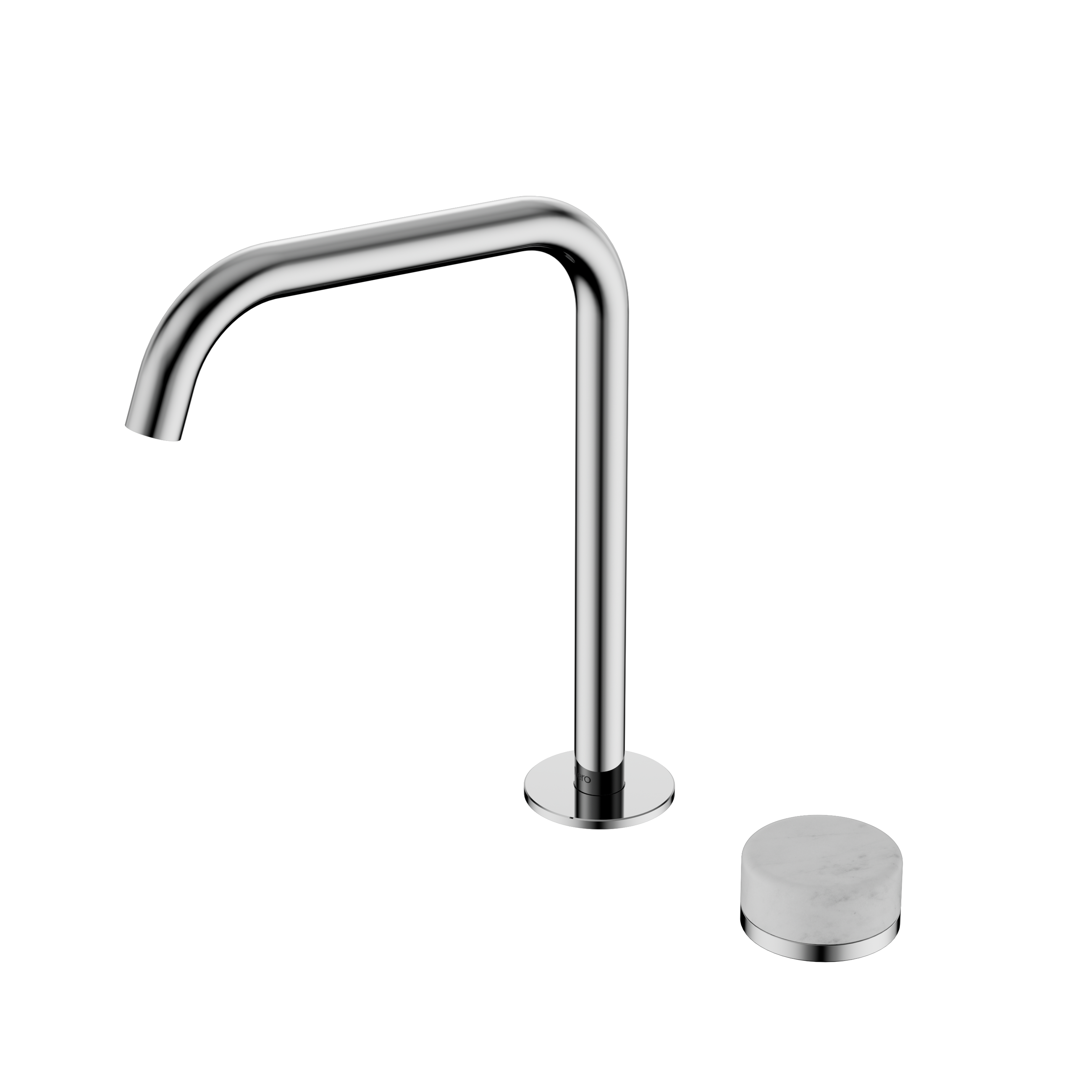 Serenity Progressive Bath/Kitchen Mixer Edge Spout With Carrara Handle Chrome