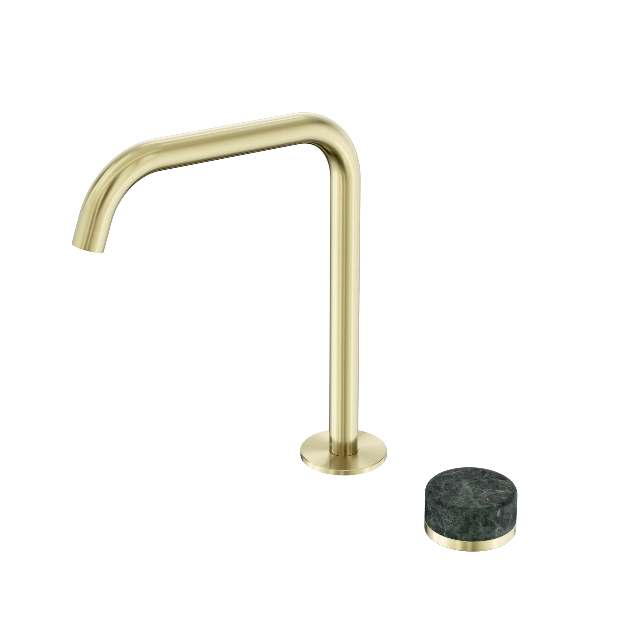 Serenity Progressive Bath/Kitchen Mixer Edge Spout With Verde Alpi Handle Brushed Gold