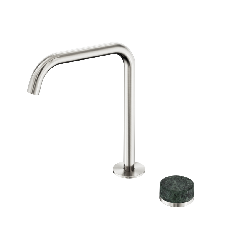Serenity Progressive Bath/Kitchen Mixer Edge Spout With Verde Alpi Handle Brushed Nickel