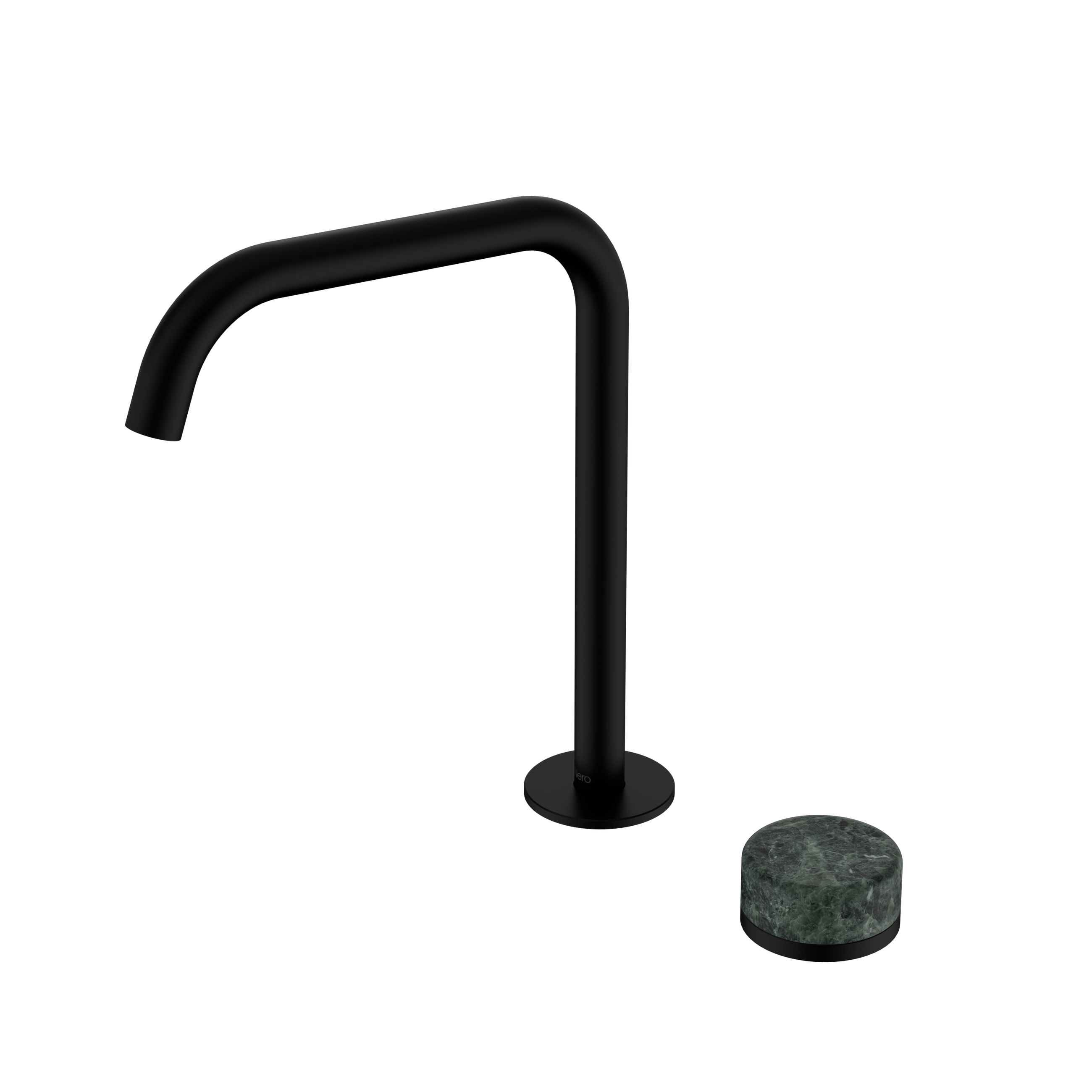 Serenity Progressive Bath/Kitchen Mixer Edge Spout With Verde Alpi Handle Matte Black