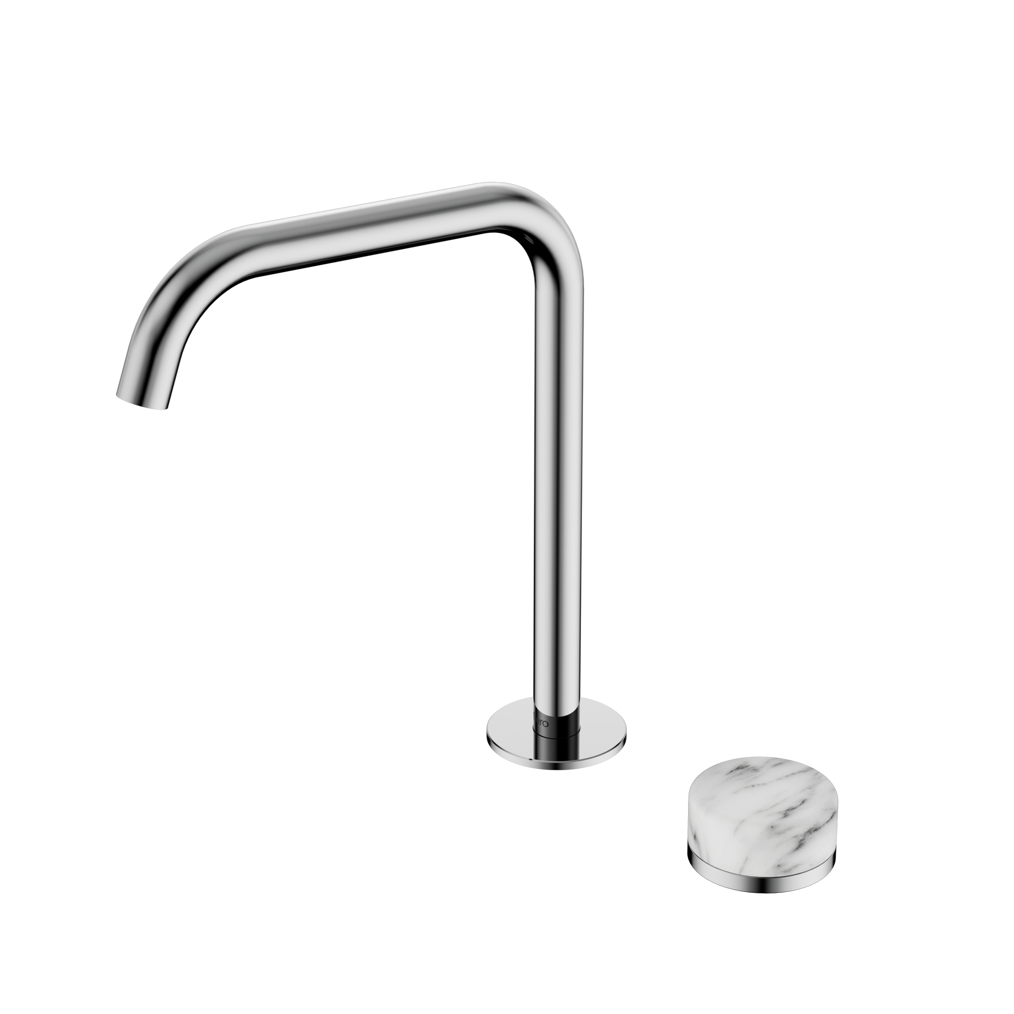 Serenity Progressive Bath/Kitchen Mixer Edge Spout With Arabescato Corchia Handle Chrome