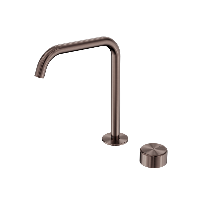 Serenity Progressive Bath/Kitchen Mixer Edge Spout With Metal Handle Brushed Bronze