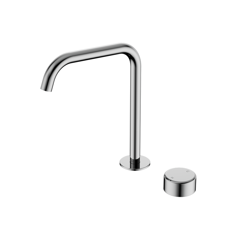 Serenity Progressive Bath/Kitchen Mixer Edge Spout With Metal Handle Chrome
