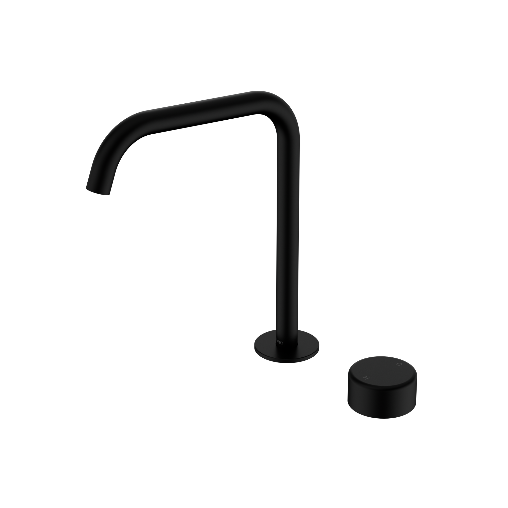 Serenity Progressive Bath/Kitchen Mixer Edge Spout With Metal Handle Matte Black