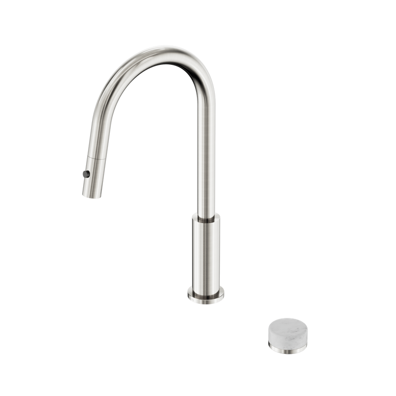 Serenity Progressive Pull Out kitchen Set With Carrara Handle Brushed Nickel