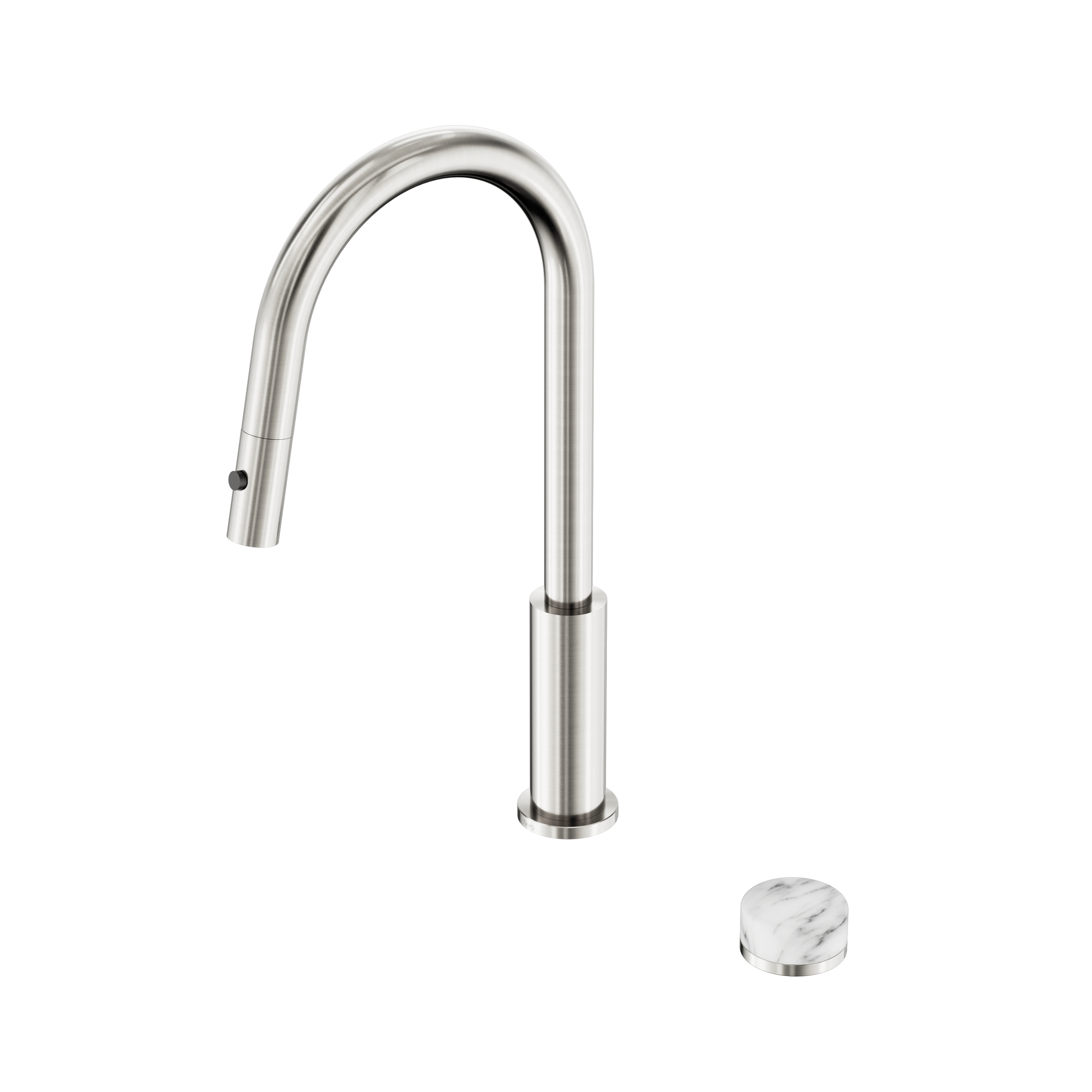 Serenity Progressive Pull Out kitchen Set With Arabescato Corchia Handle Brushed Nickel