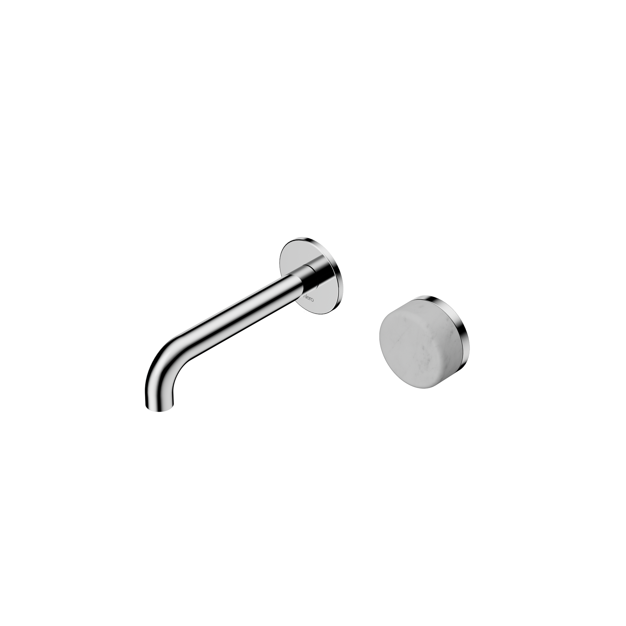 Serenity Progressive Wall Basin Mixer 160mm Spout With Carrara Handle Chrome