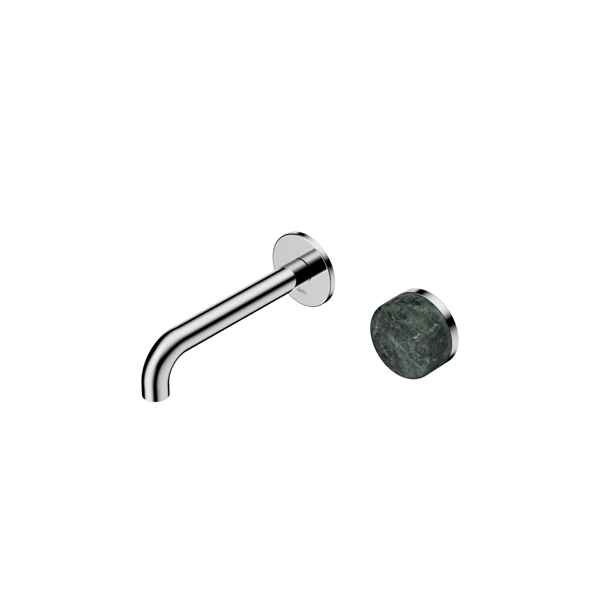 Serenity Progressive Wall Basin Mixer 160mm Spout With Verde Alpi Handle Chrome