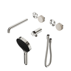 Serenity Progressive Shower System With Spout With Rome Travertine Handle And Serenity Hand Shower Trim Kit Only Brushed Nickel