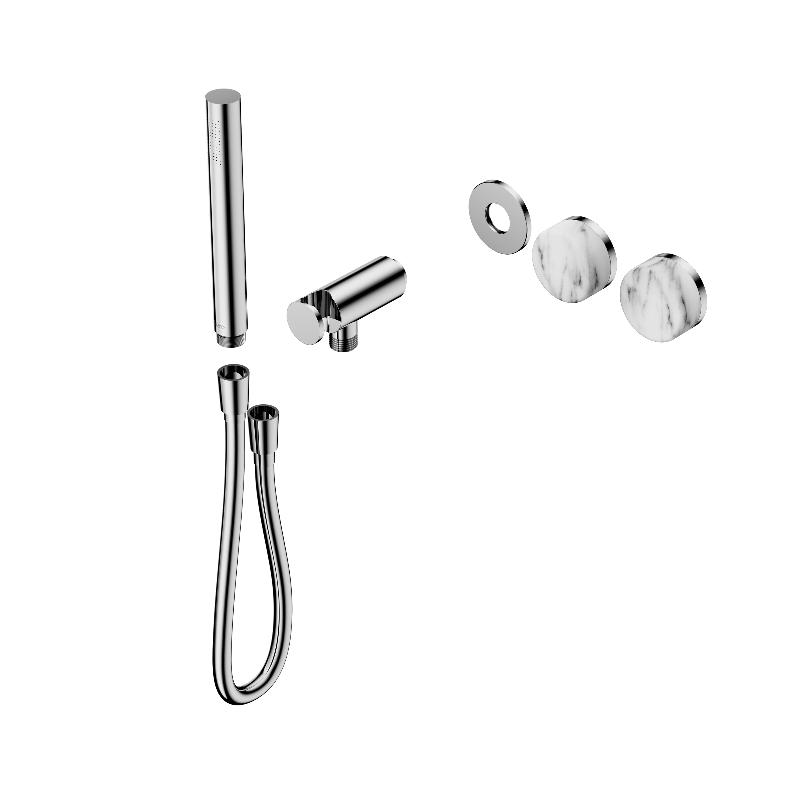 Serenity Progressive Shower System With Arabescato Corchia Handle And Slim Shower Trim Kit Only Chrome