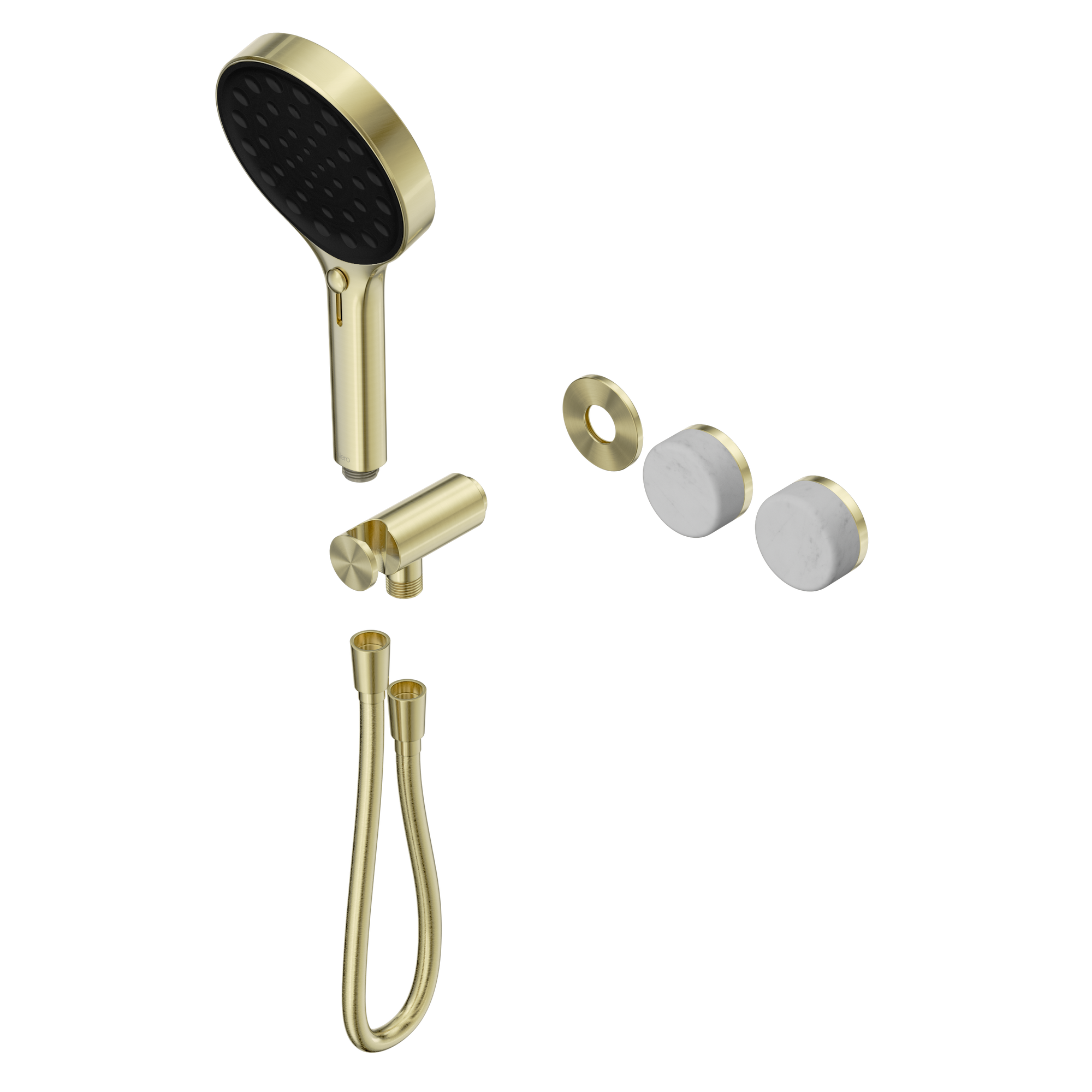 Serenity Progressive Shower System With Carrara Handle And Serenity Hand Shower Trim Kit Only Brushed Gold