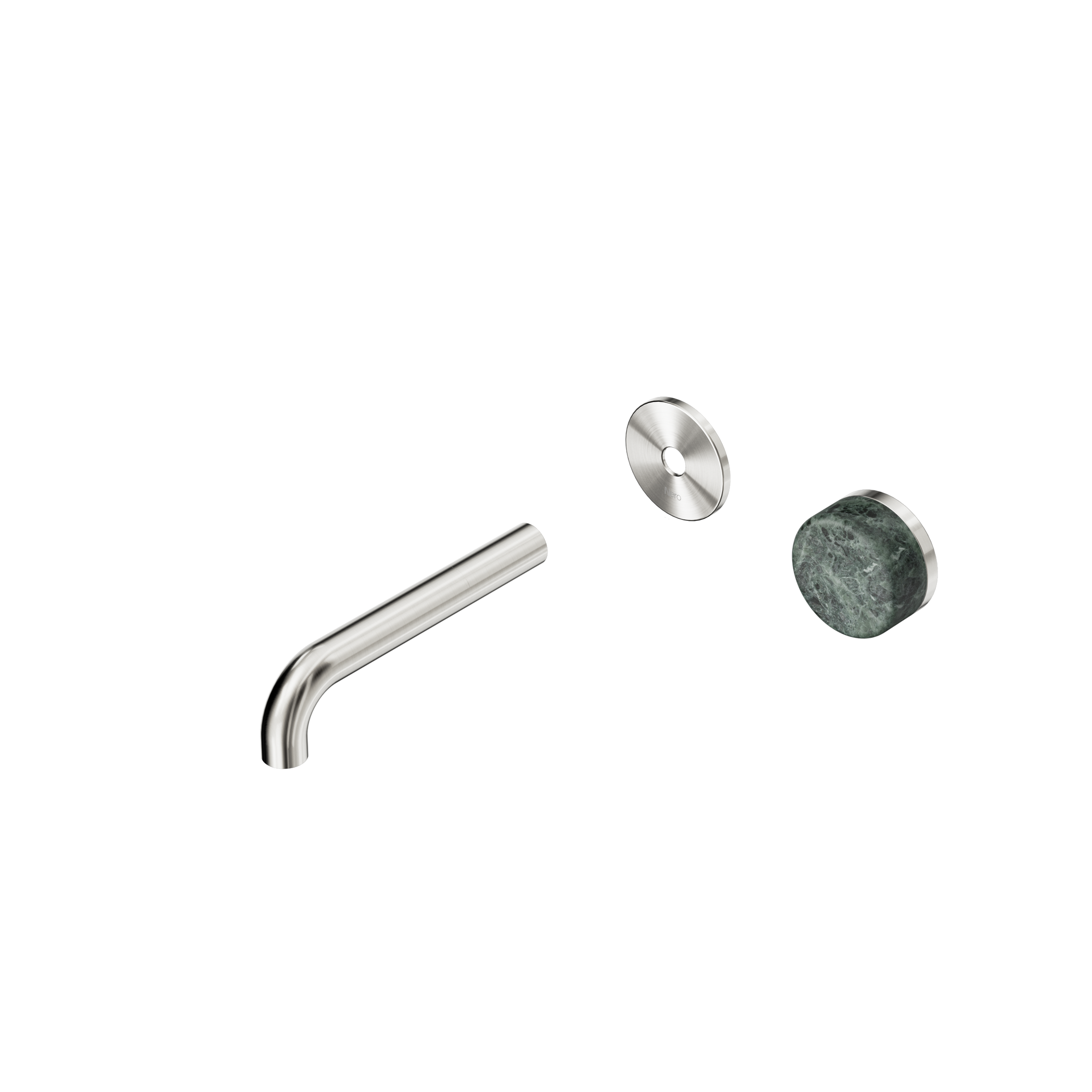 Serenity Progressive Wall Basin Mixer 160mm Spout With Verde Alpi Handle Trim Kit Only Brushed Nickel