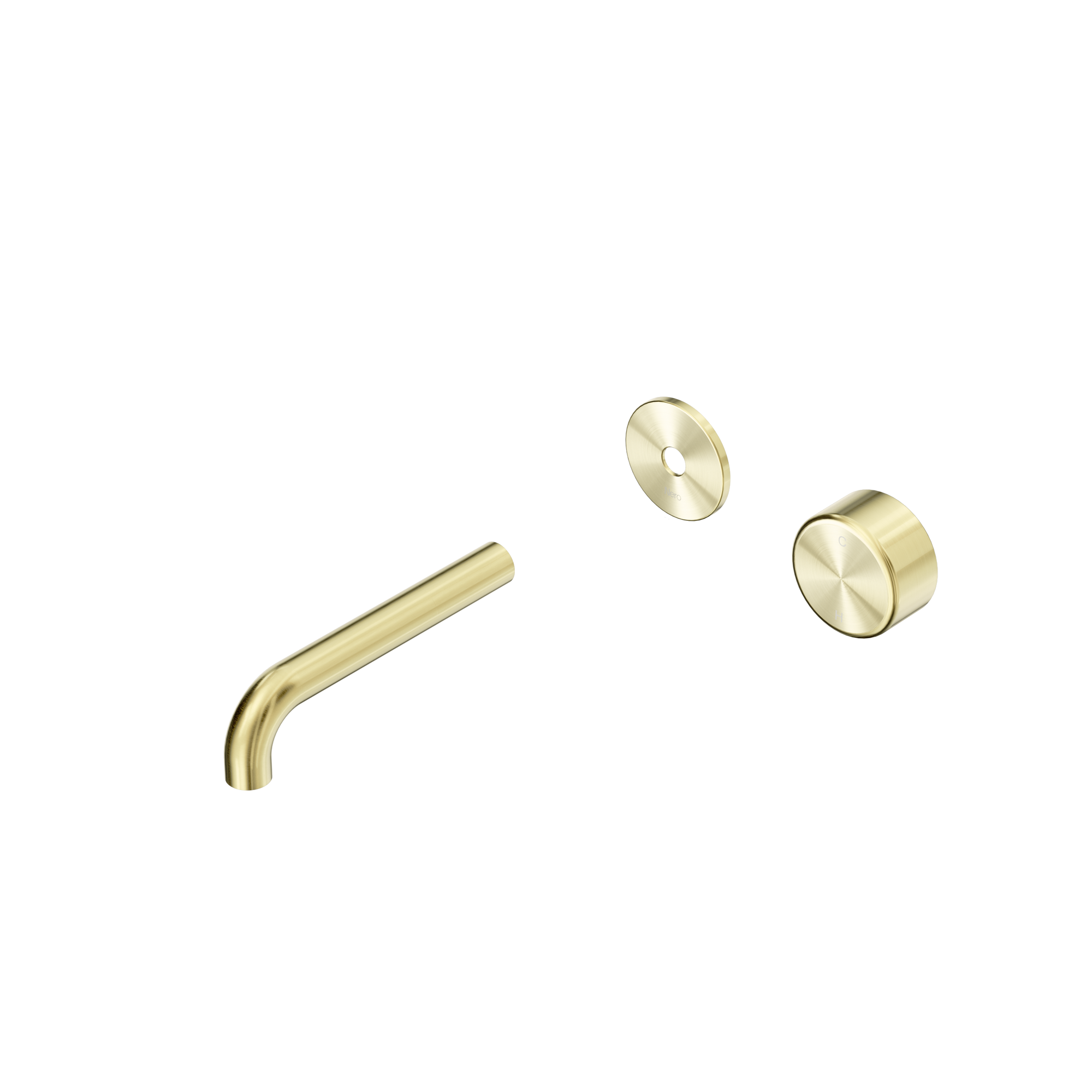 Serenity Progressive Wall Basin Mixer 160mm Spout With Metal Handle Trim Kit Only Brushed Gold