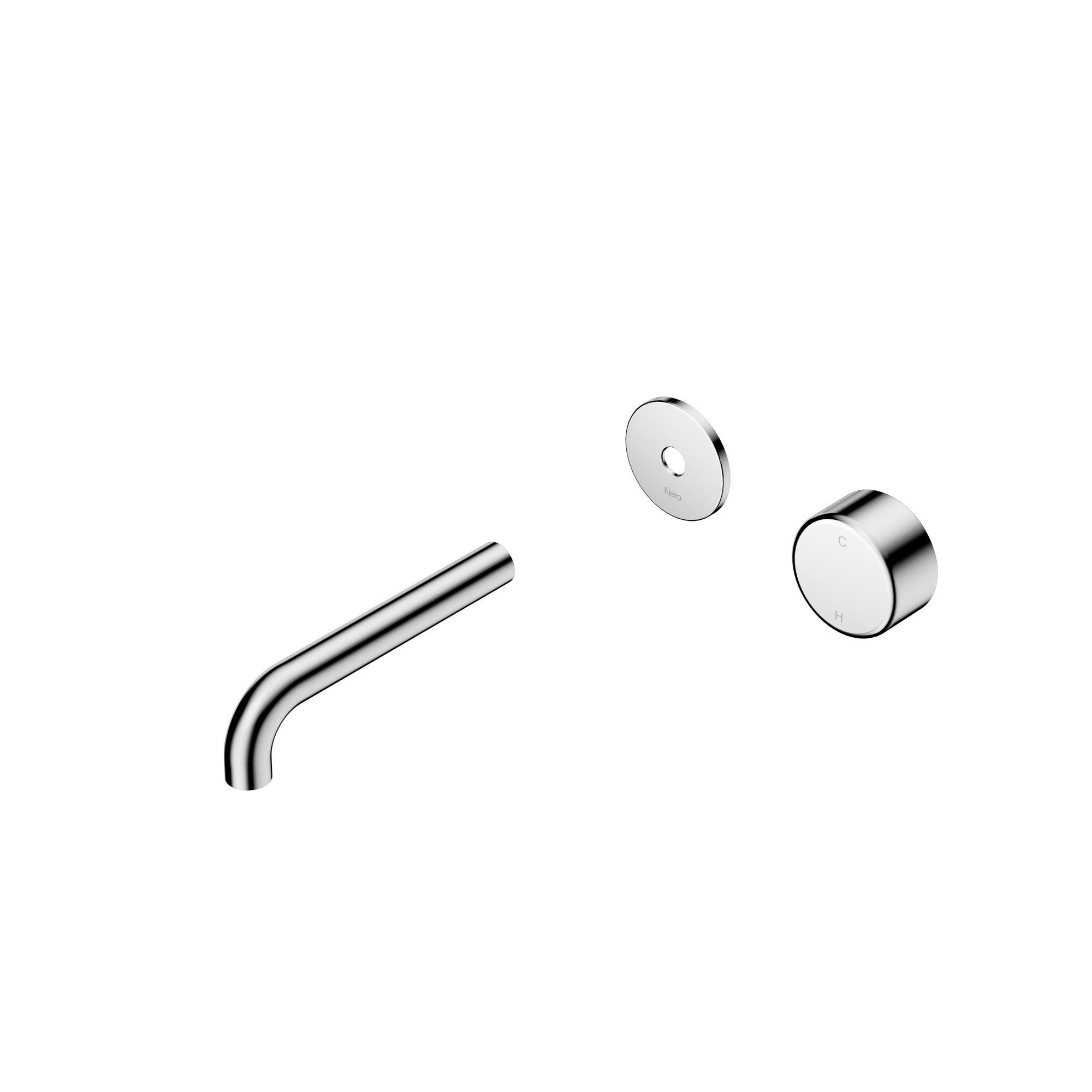 Serenity Progressive Wall Basin Mixer 160mm Spout With Metal Handle Trim Kit Only Chrome