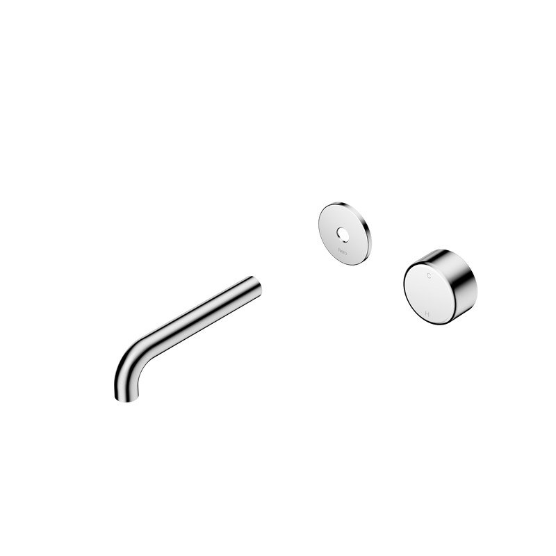 Serenity Progressive Wall Basin Mixer 160mm Spout With Metal Handle Trim Kit Only Chrome
