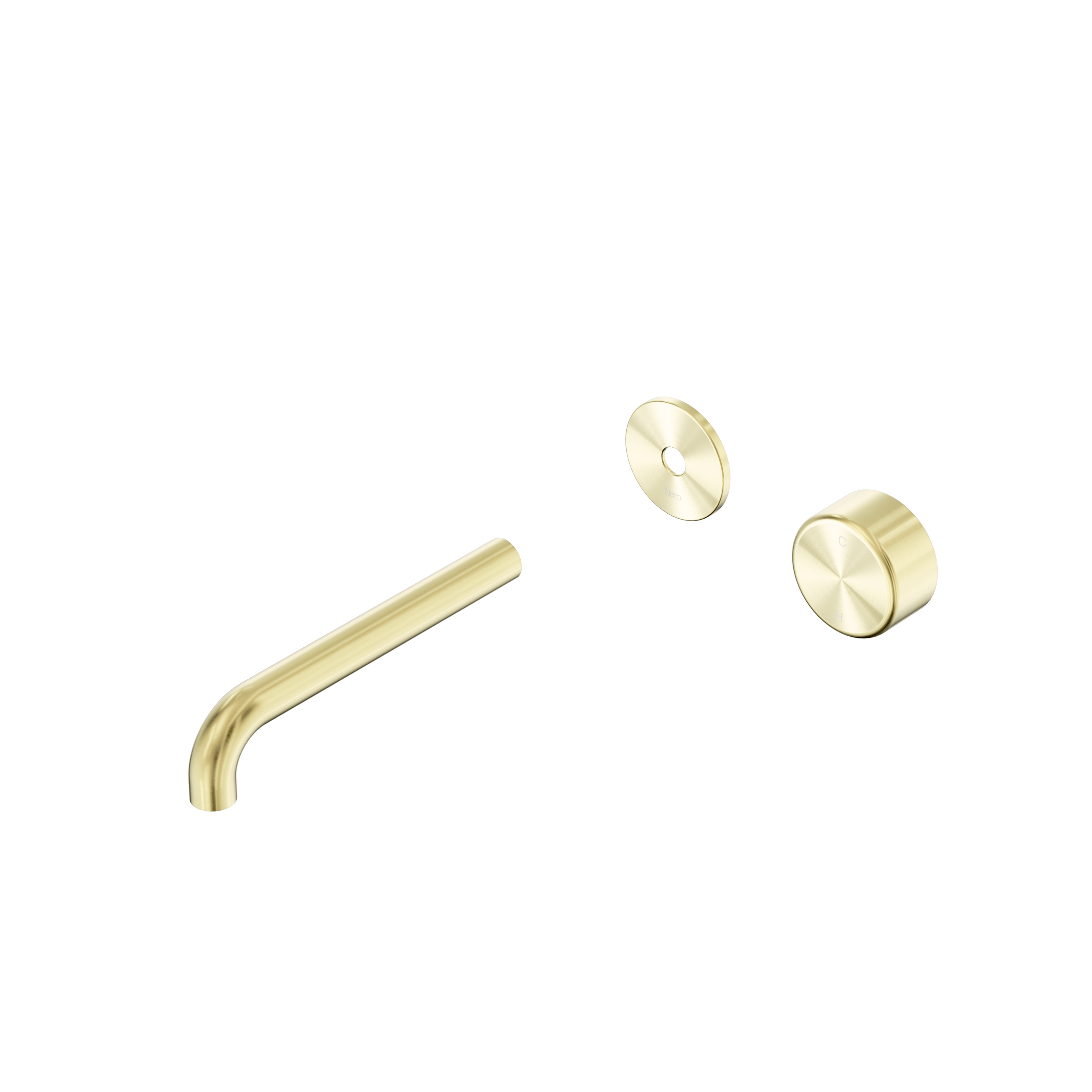 Serenity Progressive Wall Basin Mixer 185mm Spout With Metal Handle Trim Kit Only Brushed Gold