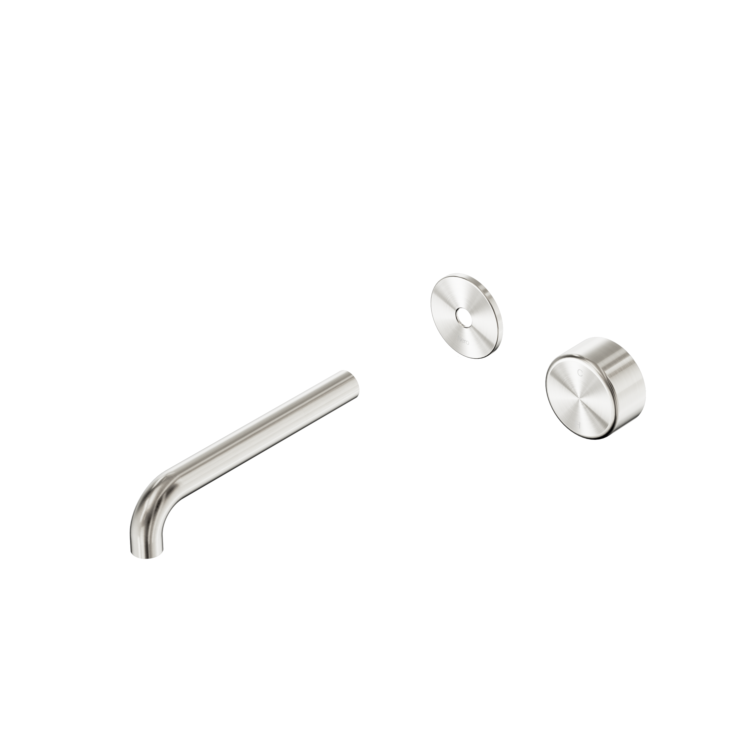 Serenity Progressive Wall Basin Mixer 185mm Spout With Metal Handle Trim Kit Only Brushed Nickel