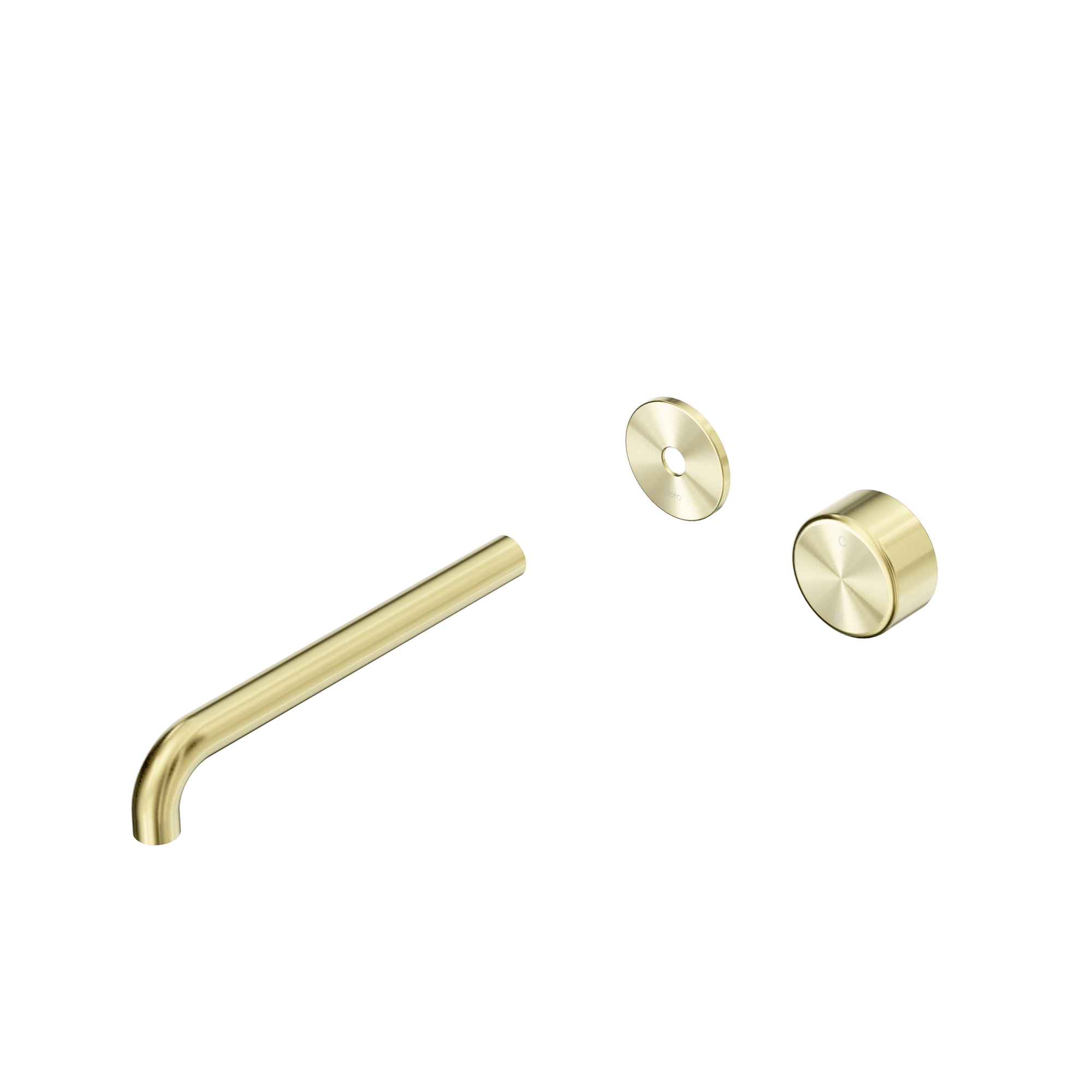 Serenity Progressive Wall Basin Mixer 220mm Spout With Metal Handle Trim Kit Only Brushed Gold