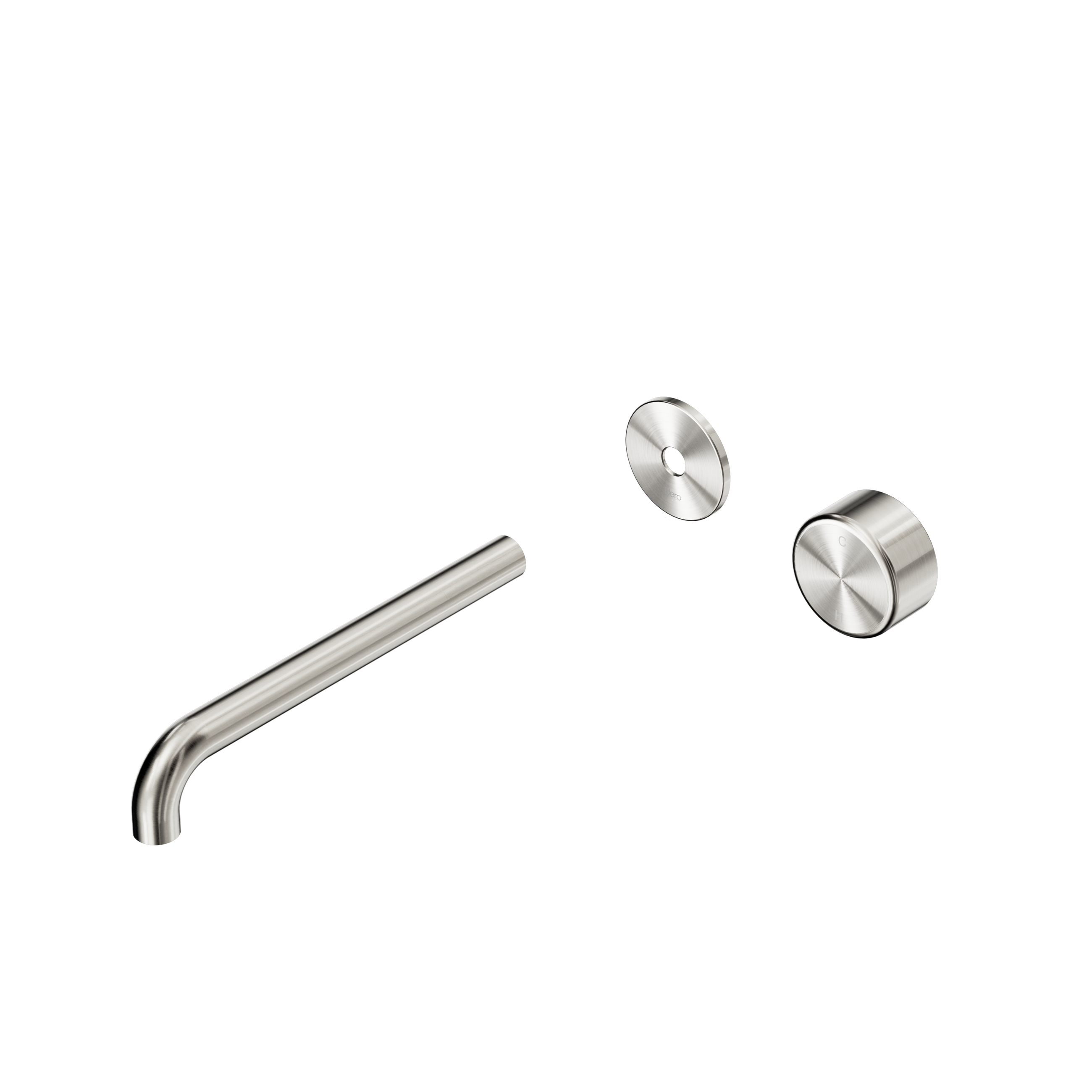 Serenity Progressive Wall Basin Mixer 220mm Spout With Metal Handle Trim Kit Only Brushed Nickel