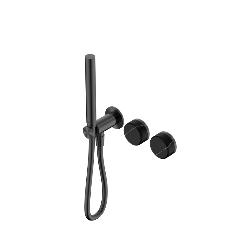 Serenity Progressive Shower System With Marquina Black Handle And Slim Shower Gun Metal