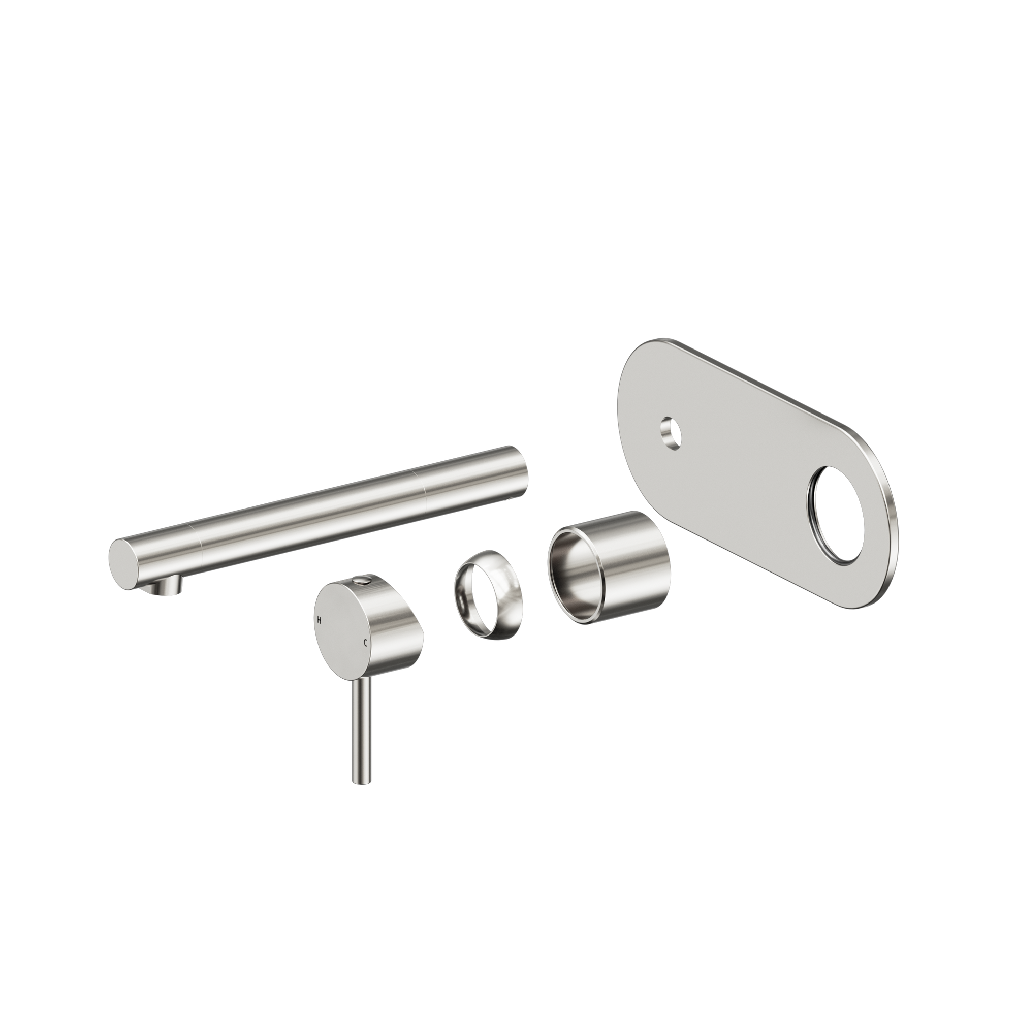 Dolce II Wall Basin/Bath Mixer Trim Kits Only Brushed Nickel