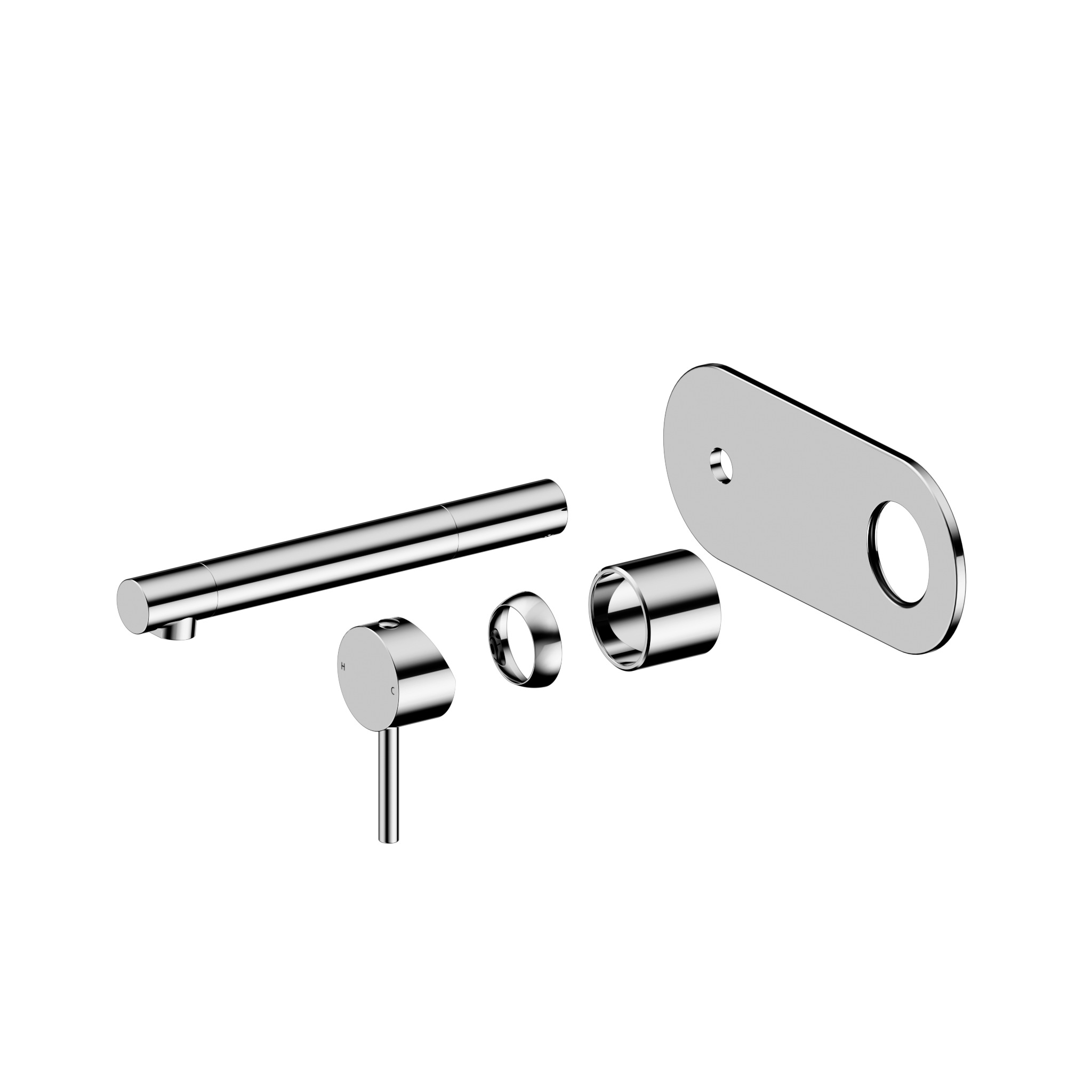 Dolce II Wall Basin/Bath Mixer Trim Kits Only Chrome