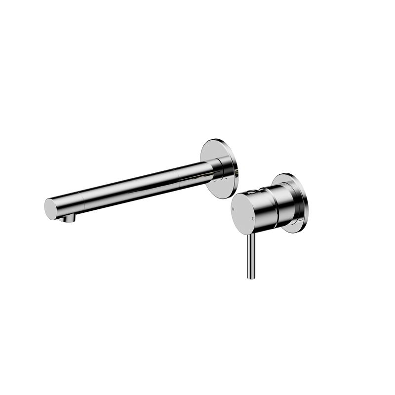 Dolce II Wall Basin/Bath Mixer Separate Back Plate Chrome