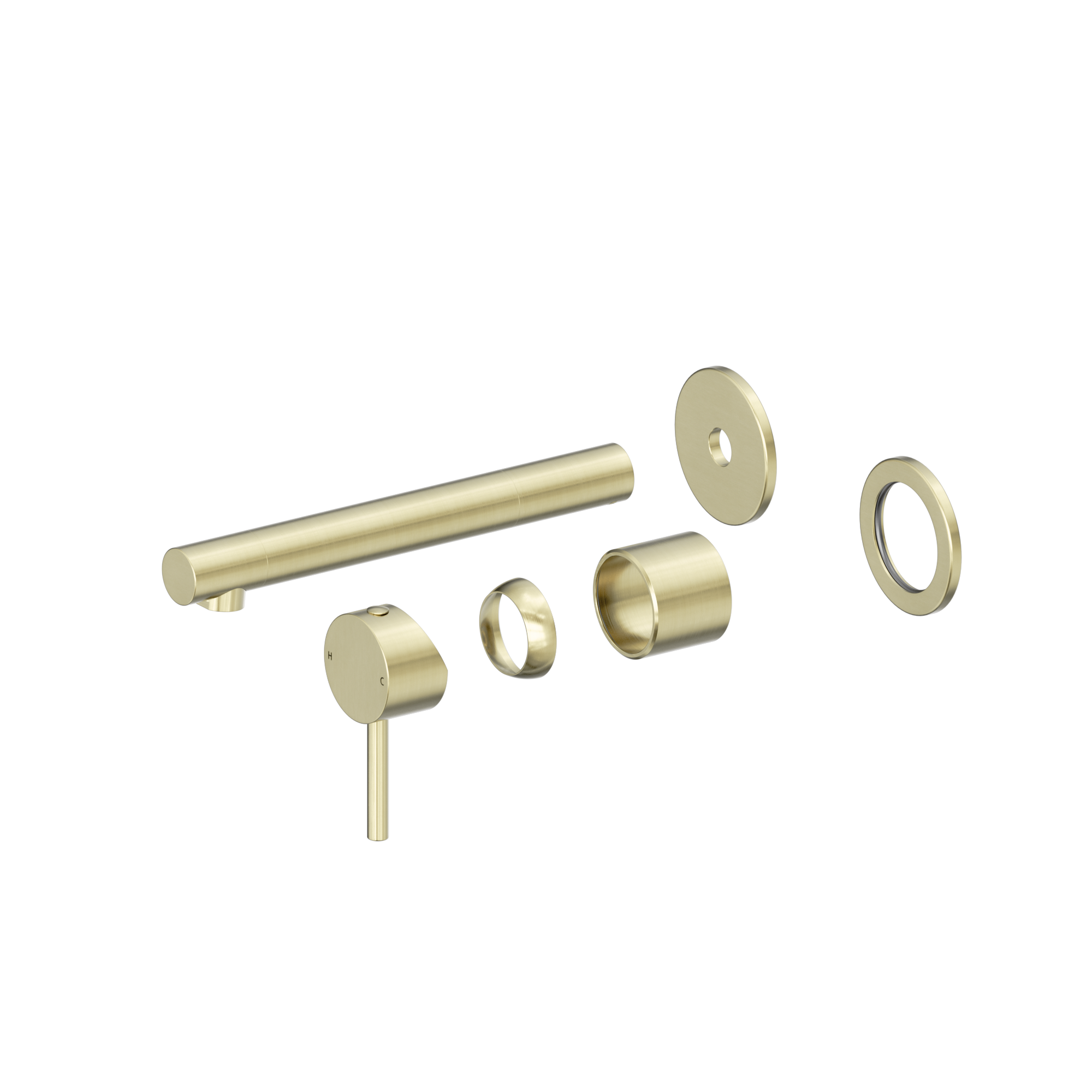 Dolce II Wall Basin/Bath Mixer Separate Back Plate Trim Kits Only Brushed Gold