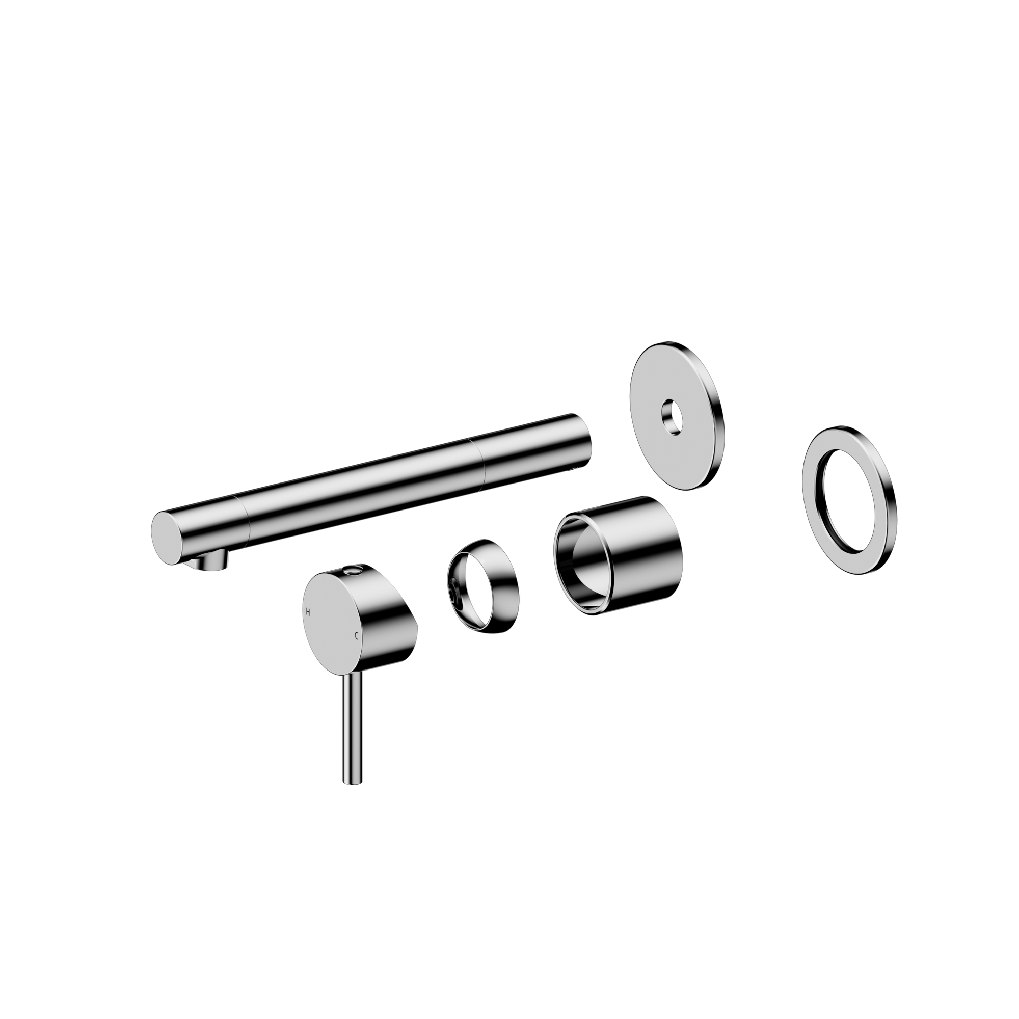 Dolce II Wall Basin/Bath Mixer Separate Back Plate Trim Kits Only Chrome