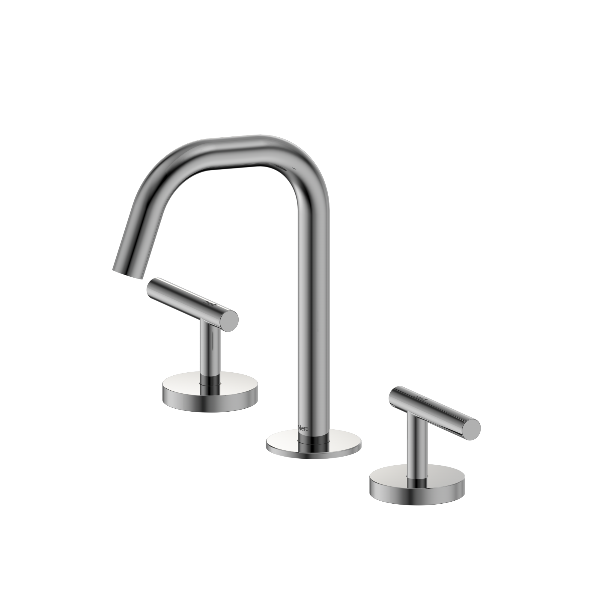 Mecca Lever Basin Set Edge Spout Chrome