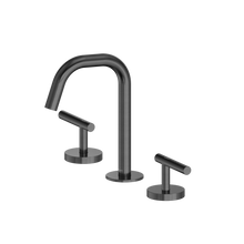Mecca Lever Basin Set Edge Spout Gun Metal