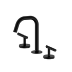 Mecca Lever Basin Set Edge Spout Matte Black