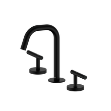 Mecca Lever Basin Set Edge Spout Matte Black