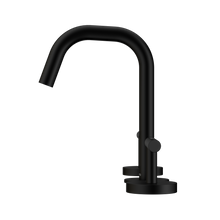 Mecca Lever Basin Set Edge Spout Matte Black