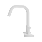Mecca Lever Basin Set Edge Spout Matte White
