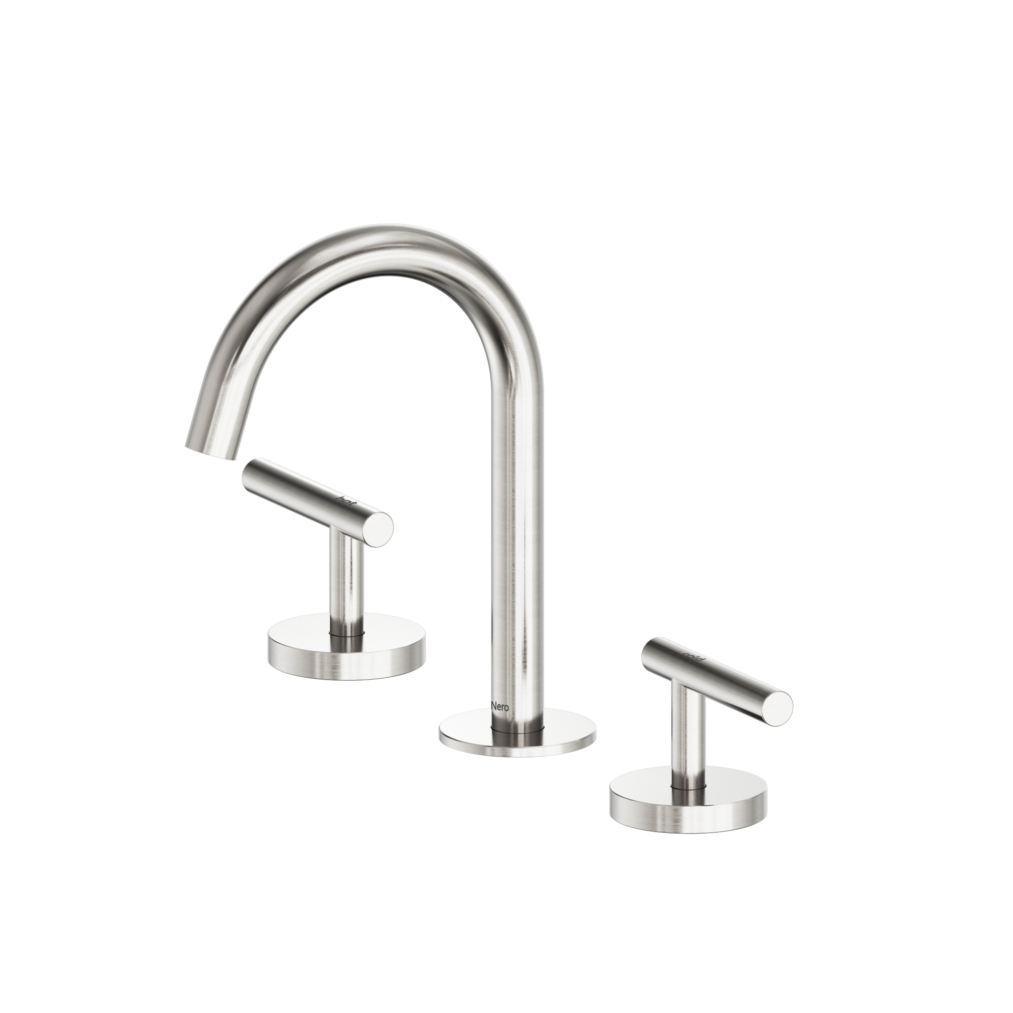 Mecca Lever Basin Set Arc Spout Brushed Nickel