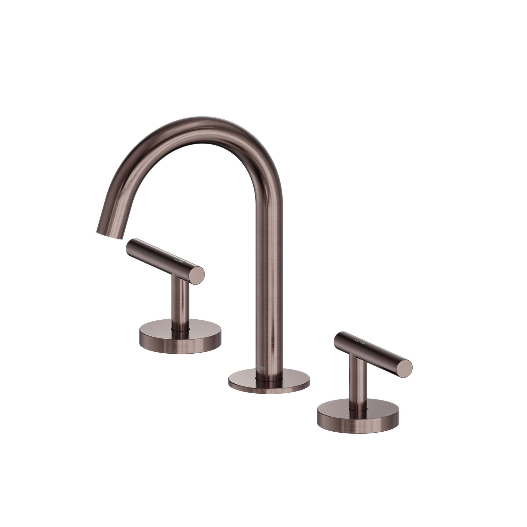 Mecca Lever Basin Set Arc Spout Brushed Bronze