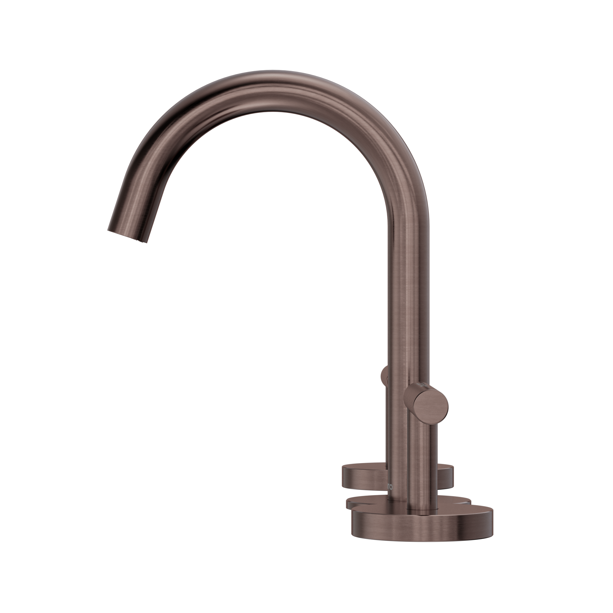 Mecca Lever Basin Set Arc Spout Brushed Bronze
