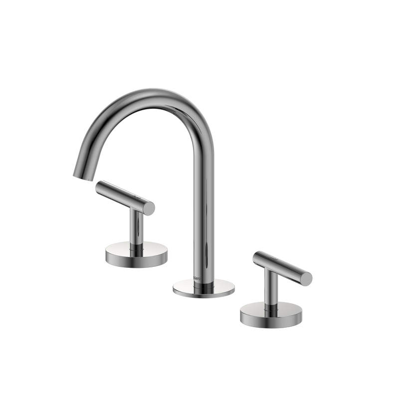 Mecca Lever Basin Set Arc Spout Chrome