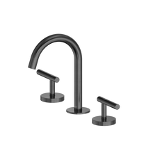 Mecca Lever Basin Set Arc Spout Gun Metal