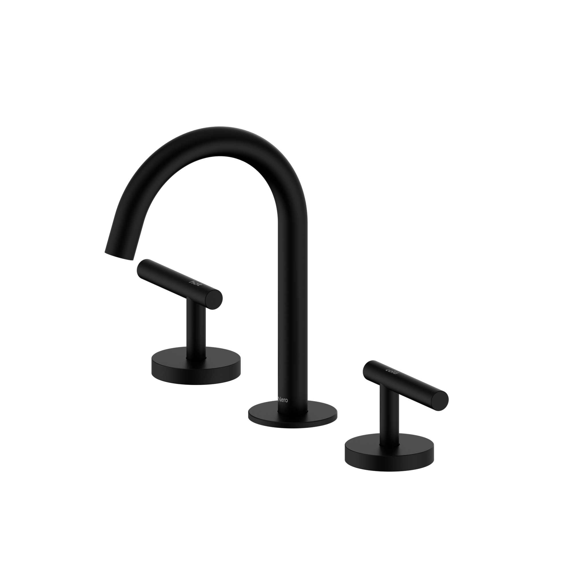 Mecca Lever Basin Set Arc Spout Matte Black