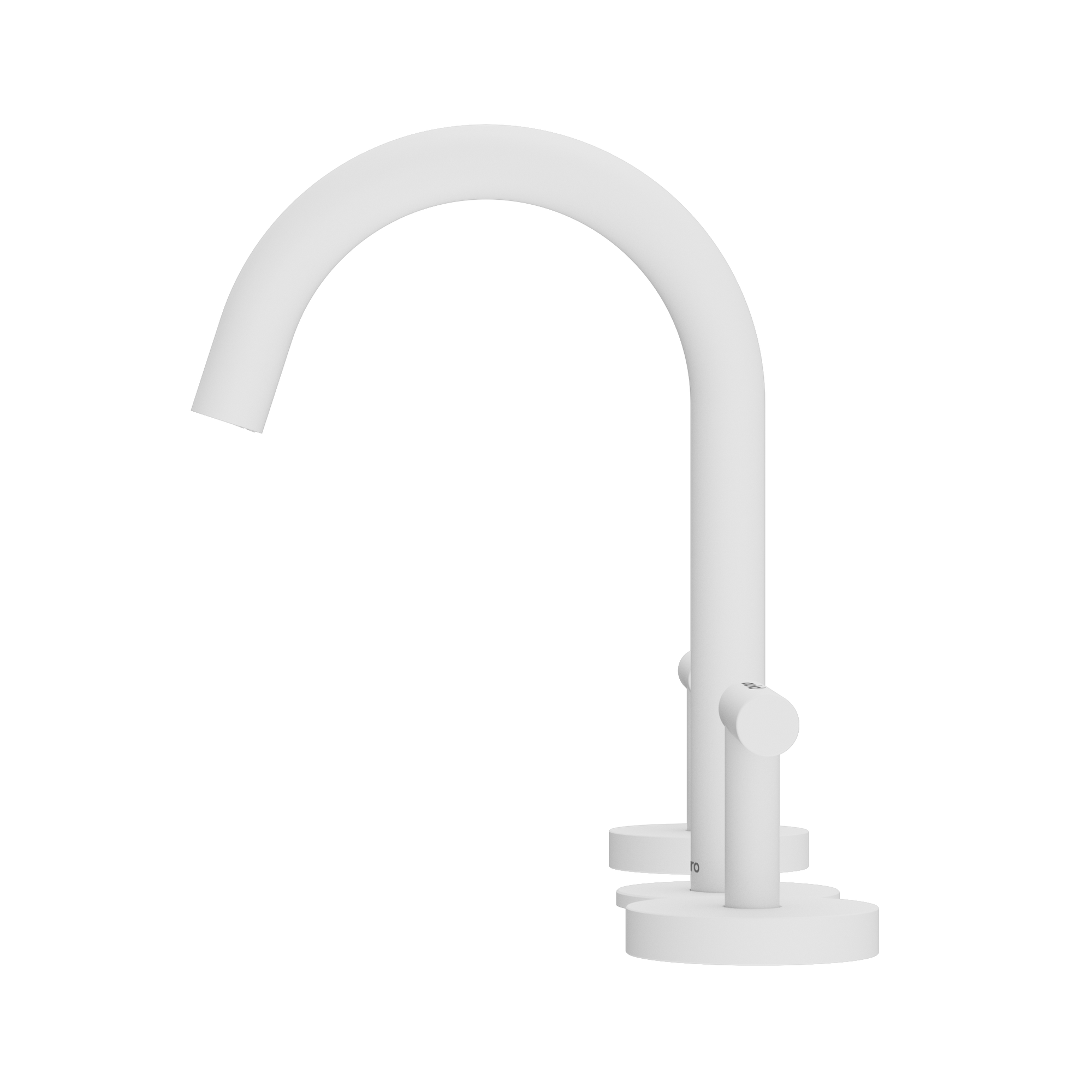 Mecca Lever Basin Set Arc Spout Matte White