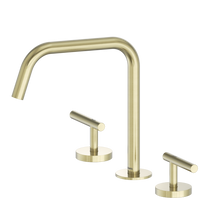 Mecca Lever Bath/Kitchen Set Edge Spout II Brushed Gold