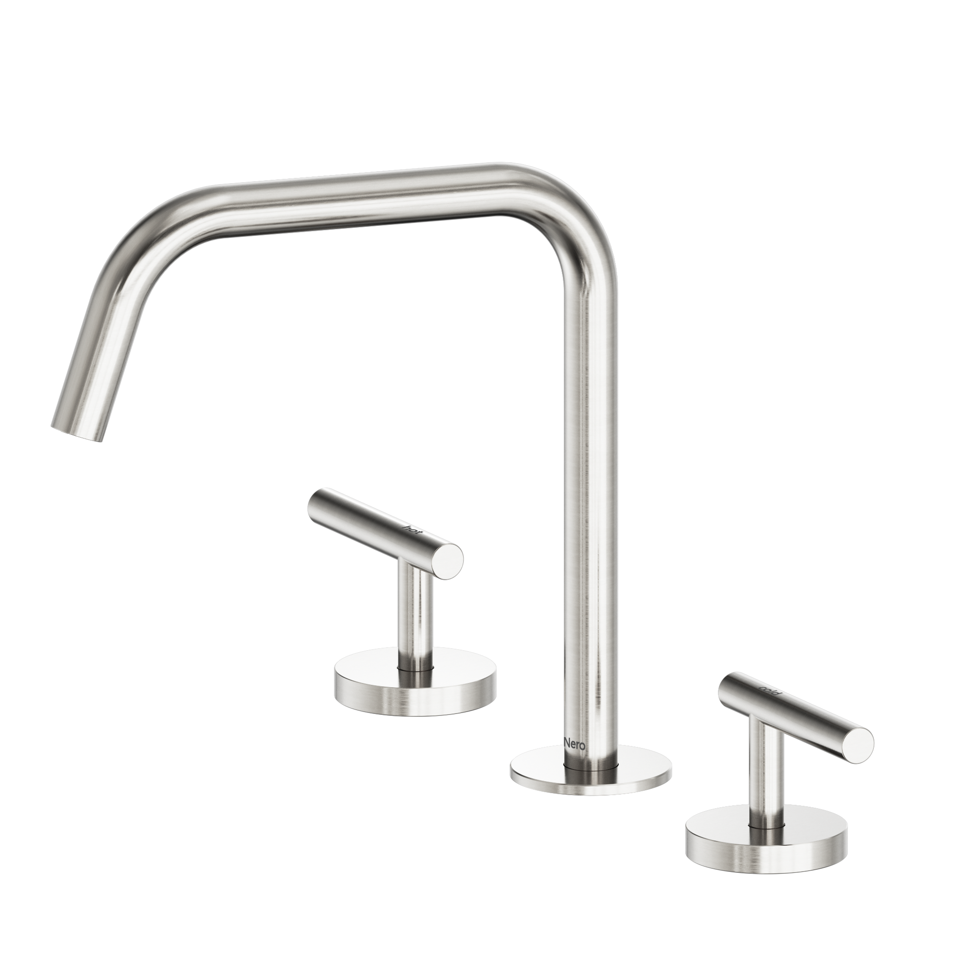 Mecca Lever Bath/Kitchen Set Edge Spout II Brushed Nickel