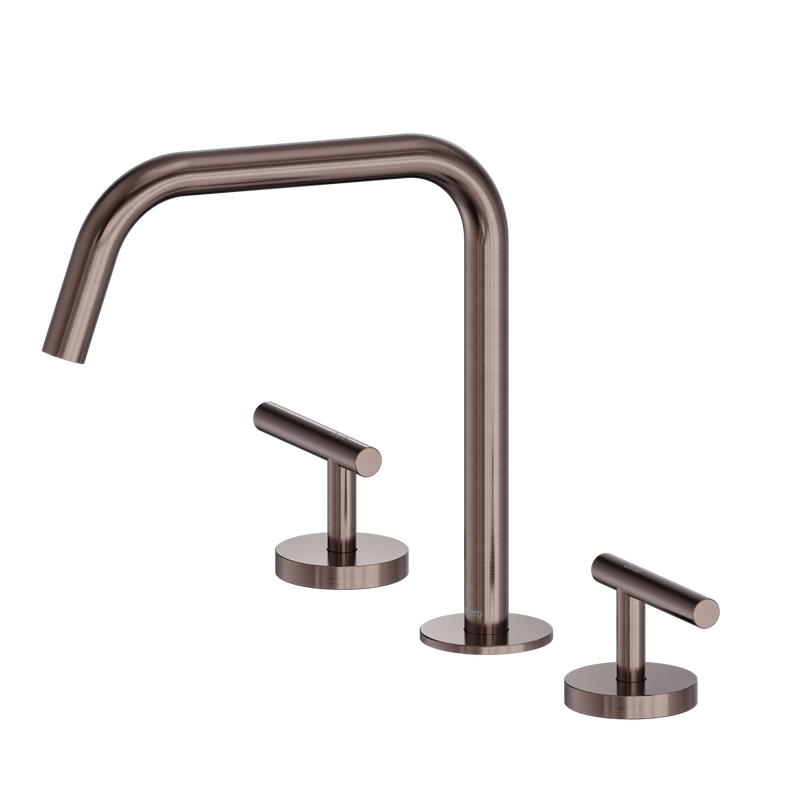 Mecca Lever Bath/Kitchen Set Edge Spout II Brushed Bronze