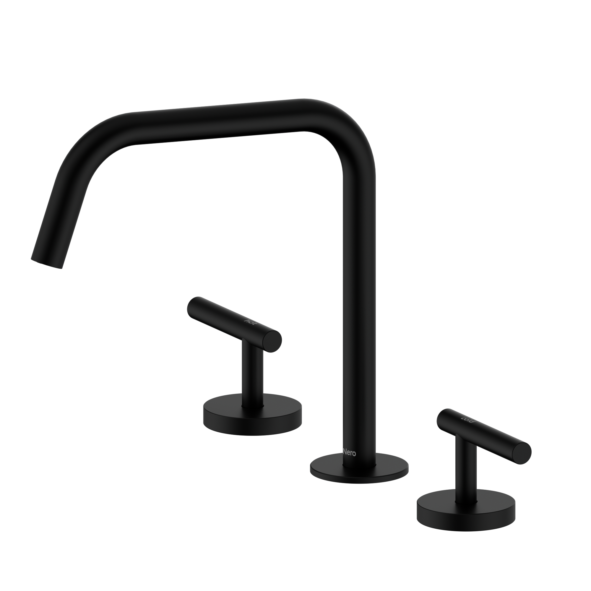 Mecca Lever Bath/Kitchen Set Edge Spout II Matte Black